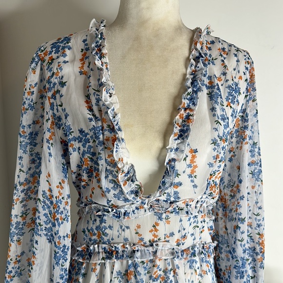 Beautiful Floral Print Women’s Dress Size M - Picture 4 of 10